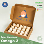 Telur Ayam Kampung Omega Super (Merah/orange) 20 Butir/ Box Agan Telur